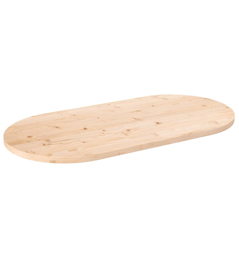 Dessus de table 90x45x2,5 cm bois de pin massif ovale