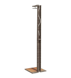 Douche d'extérieur gris 50x55x224 cm résine tressée bois acacia