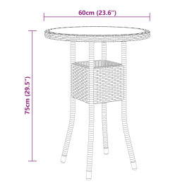 Ensemble de salle à manger de jardin 3 pcs Résine tressée Gris