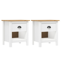 Tables de chevet 2 pcs Hill 46x35x49,5 cm Bois de pin solide