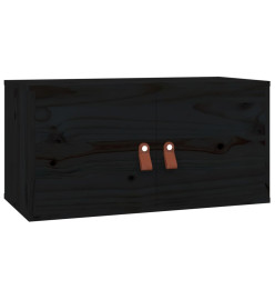 Armoires murales 2 pcs Noir 60x30x30 cm Bois de pin massif