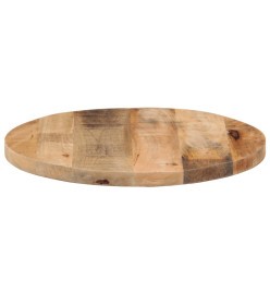 Dessus de table Ø 40x2,5 cm rond bois massif de manguier brut