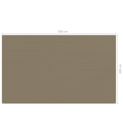 Tapis de tente 300x500 cm Taupe