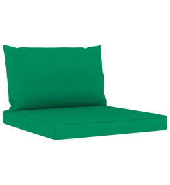 Salon de jardin 3 pcs avec coussins vert