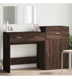 Ensemble de coiffeuse 3 pcs chêne marron bois d'ingénierie