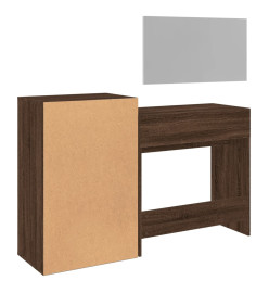 Ensemble de coiffeuse 3 pcs chêne marron bois d'ingénierie