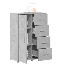 Buffets 2 pcs gris béton 60x31x84 cm bois d'ingénierie