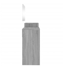 Ensemble de coiffeuse 3 pcs sonoma gris bois d'ingénierie