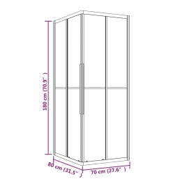 Cabine de douche ESG dépoli 80x70x180 cm