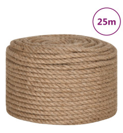 Corde de jute 25 m de long 14 mm d'épaisseur