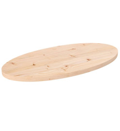 Dessus de table 80x40x2,5 cm bois de pin massif ovale