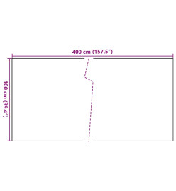 Paravent de balcon blanc 400x100 cm résine tressée