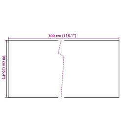 Paravent de balcon marron clair 300x90 cm résine tressée