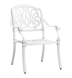 Ensemble à manger de jardin 7 pcs blanc aluminium coulé