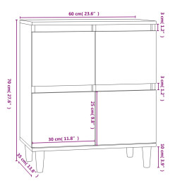 Buffet Noir 60x35x70 cm Bois d'ingénierie