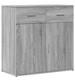 Buffets 2 pcs sonoma gris 79x38x80 cm bois d'ingénierie