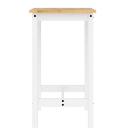 Ensemble de bar 5 pcs Blanc Bois de pin massif