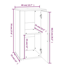 Buffet Chêne sonoma 40x33x70 cm Bois d'ingénierie