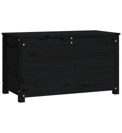 Boîte de rangement Noir 80x40x45,5 cm Bois massif de pin