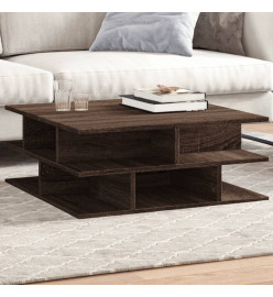 Table basse chêne marron 70x70x29 cm bois d'ingénierie