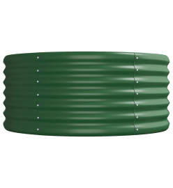 Lit surélevé de jardin Acier enduit de poudre 296x80x36 cm Vert