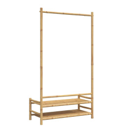 Porte-vêtement avec étagères 103x40x183 cm bambou