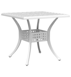 Ensemble à manger de jardin 5 pcs blanc aluminium coulé