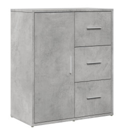 Buffets 2 pcs gris béton 60x31x70 cm bois d'ingénierie