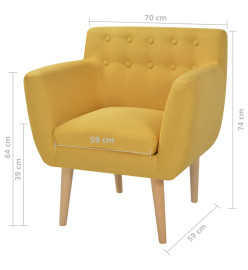 Fauteuil Jaune Tissu