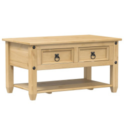 Table basse avec tiroirs Corona 85x50x45 cm bois de pin massif