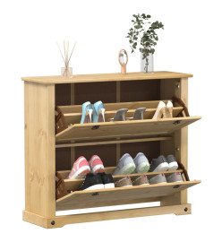 Armoire à chaussures Corona 99x32x85 cm bois de pin massif