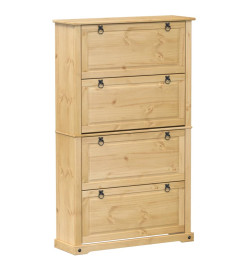 Armoire à chaussures Corona 99x32x163,5 cm bois de pin massif