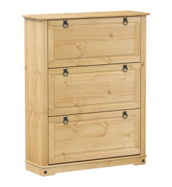 Armoire à chaussures Corona 99x32x124,5 cm bois de pin massif