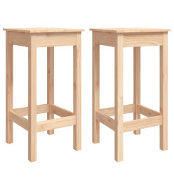 Ensemble de bar 3 pcs Bois de pin massif