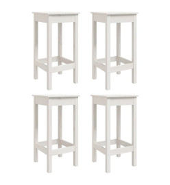 Ensemble de bar de jardin 5 pcs blanc bois massif de pin