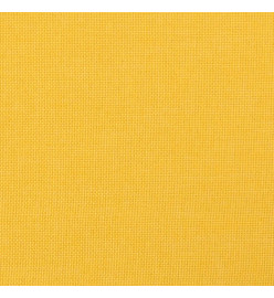 Chaise de relaxation avec repose-pied Jaune moutarde Tissu