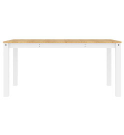 Table à manger Panama blanc 160x80x75 cm bois massif de pin