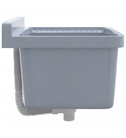 Lavabo pour montage murale gris 50x35x24 cm résine