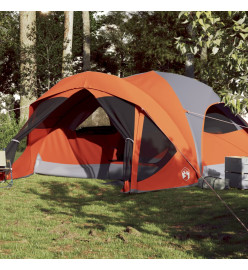 Tente de cabine familiale 6 personnes gris orange imperméable