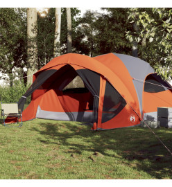 Tente de cabine familiale 6 personnes gris orange imperméable