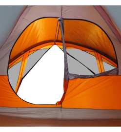 Tente de cabine familiale 6 personnes gris orange imperméable