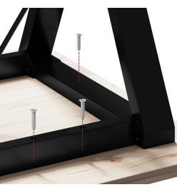 Pieds de table à manger cadre en Y 140x60x73 cm fonte