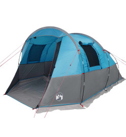 Tente de camping tunnel 4 personnes bleu imperméable