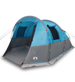 Tente de camping tunnel 4 personnes bleu imperméable