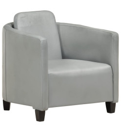 Fauteuil Gris Cuir véritable