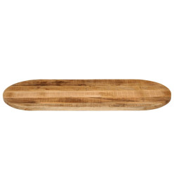 Dessus de table 100x40x2,5cm ovale bois massif de manguier brut