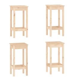 Ensemble de bar 5 pcs Bois de pin massif