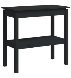 Table console Noir 80x40x75 cm Bois de pin solide