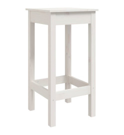 Ensemble de bar de jardin 7 pcs blanc bois de pin massif