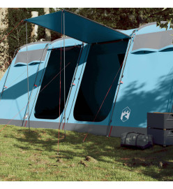 Tente de camping tunnel 10 personnes bleu imperméable